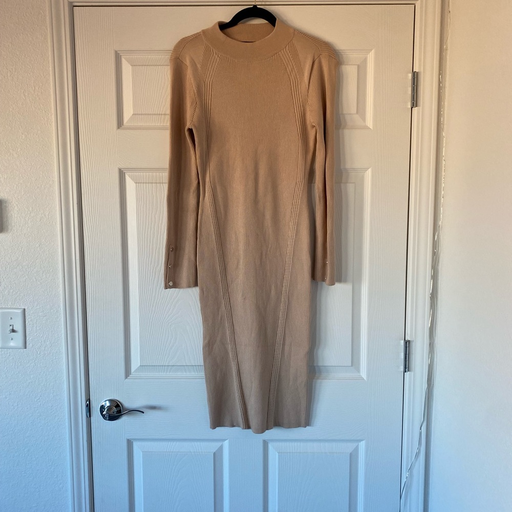 Body Con dress in Nude ( EXTREMELY STRETCHY)